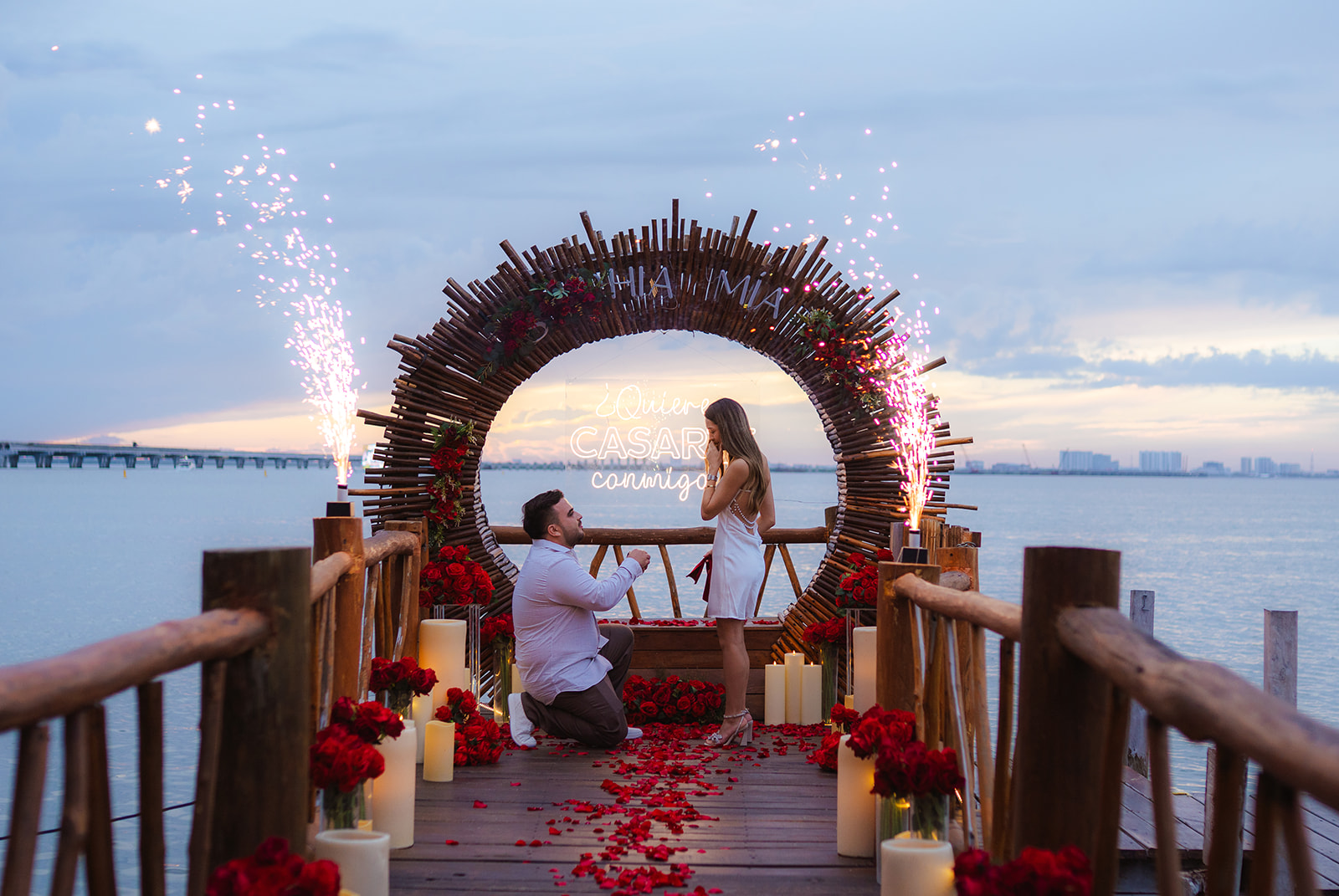 Private pier dinner