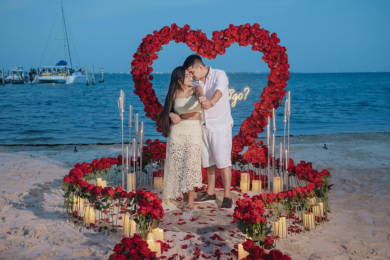 Rose heart arch